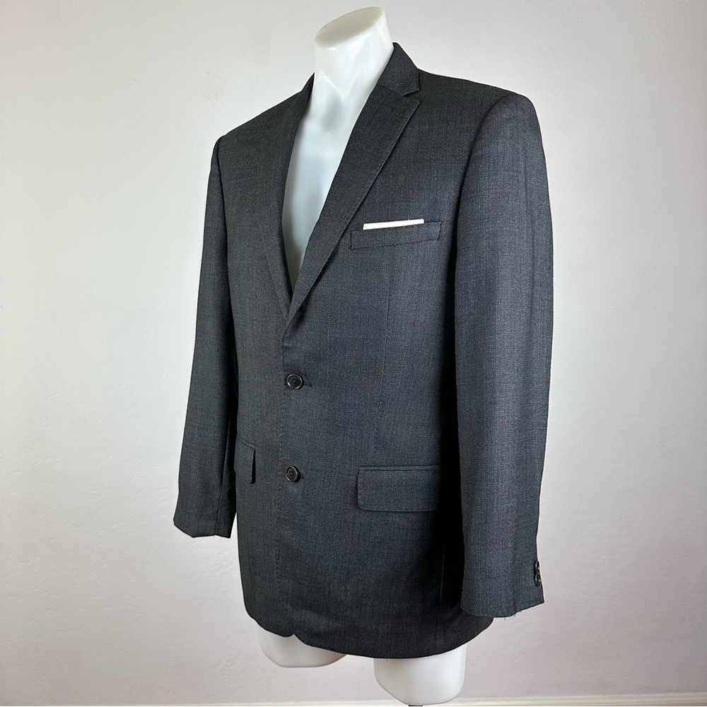 John Varvatos Men's Dark Charcoal Gray Sport Coat Blazer - Picture 3 of 9